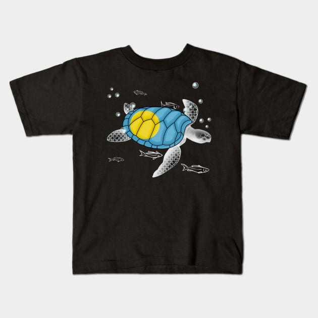 Palau Turtle Kids T-Shirt by Fusti